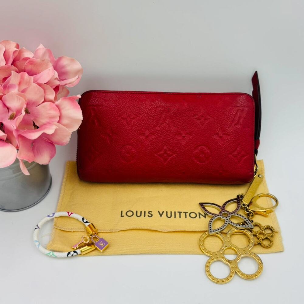 Louis Vuitton Zippy Wallet Empreinte Leather Red ✨